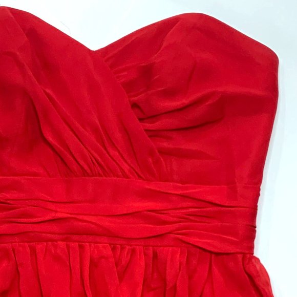 Red Strapless Sweetheart Neckline Short Dress - Picture 6 of 8